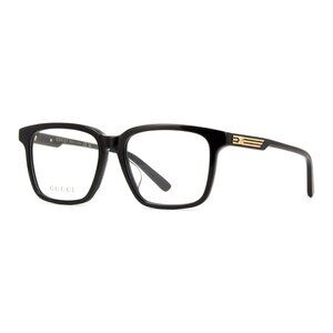 NEW GUCCI EYEGLASSES MEN BLACK SQUARE EYEWEAR GUCCI GG1293OA 001